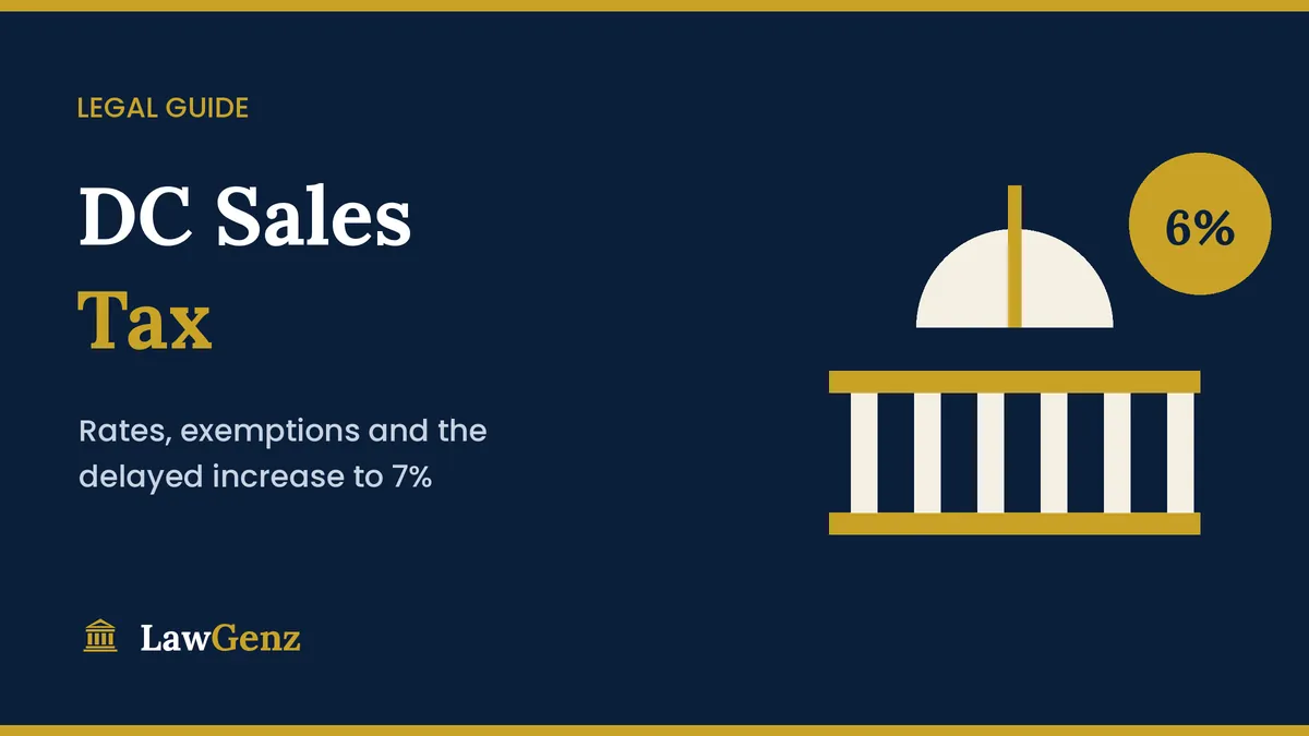 DC sales tax rate guide for Washington, D.C.