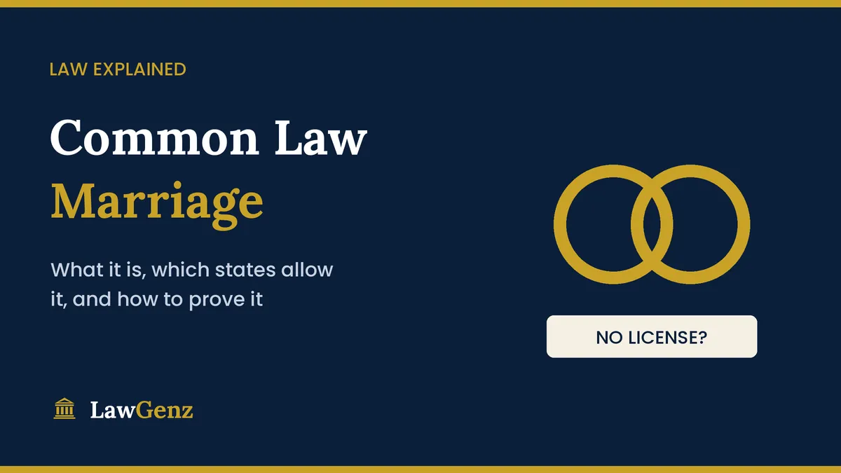 Common law marriage rules and states that recognize it